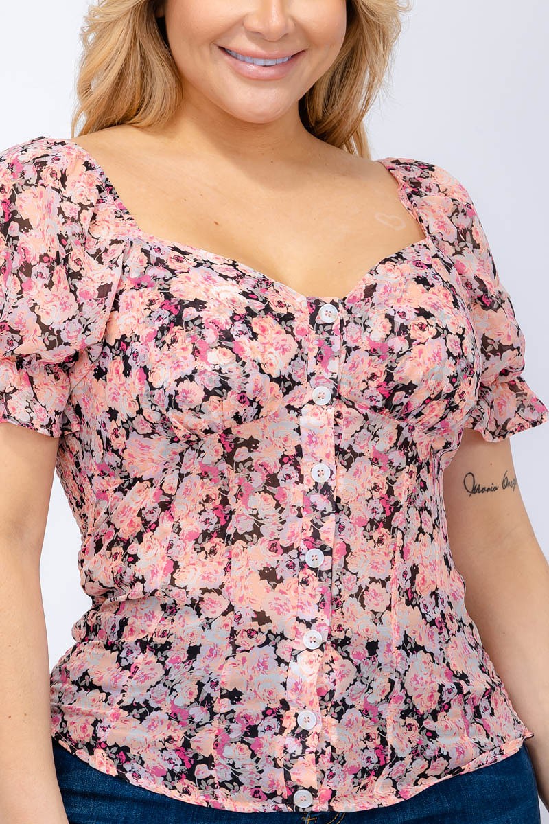 PLUS FLORAL TOPS